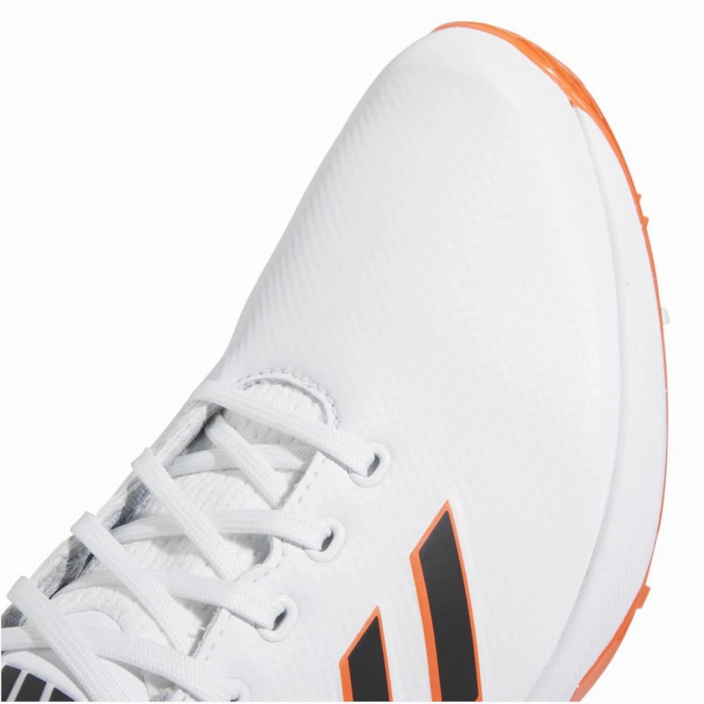 adidas ZG23 Spiked Waterproof Shoes - FTWR White/Silver Metallic/Semi Solar Red Performance Golf Footwear
