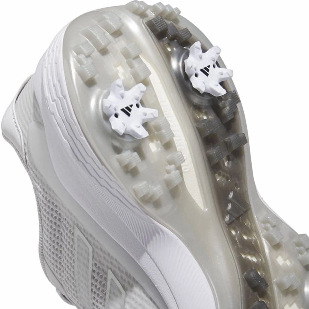 adidas ZG23 Vent Spiked Shoes - Dash Grey/White/Silver Met. Performance Golf Footwear