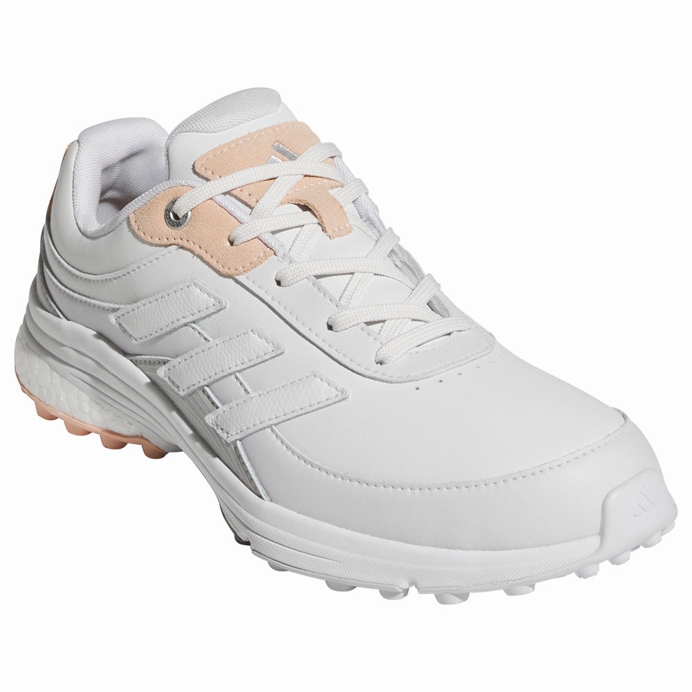 Adidas Zoysia Spikeless Waterproof Ladies Shoes - Dash Grey/Crystal White/Powder Cora Performance Golf Footwear