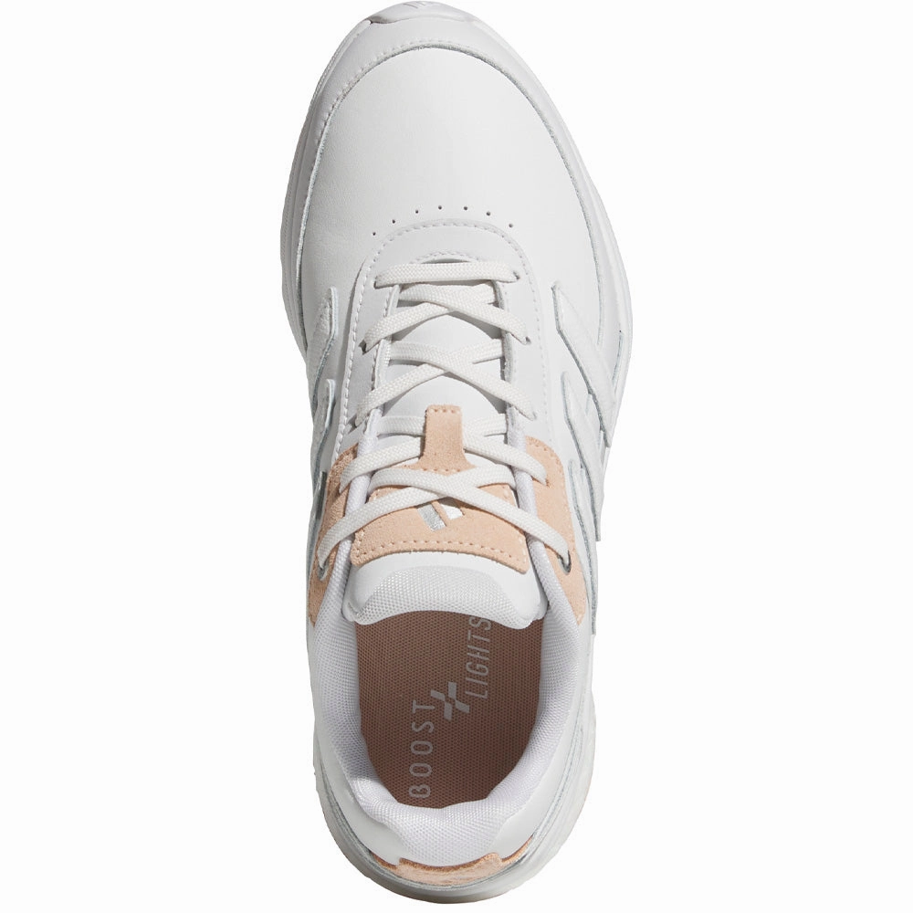 Adidas Zoysia Spikeless Waterproof Ladies Shoes - Dash Grey/Crystal White/Powder Cora Performance Golf Footwear
