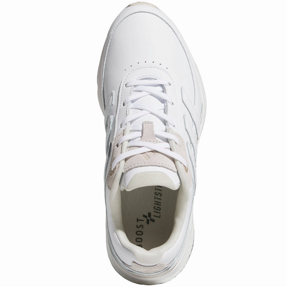 adidas Zoysia Spikeless Waterproof Ladies Shoes - White/White/Alumina Performance Golf Footwear