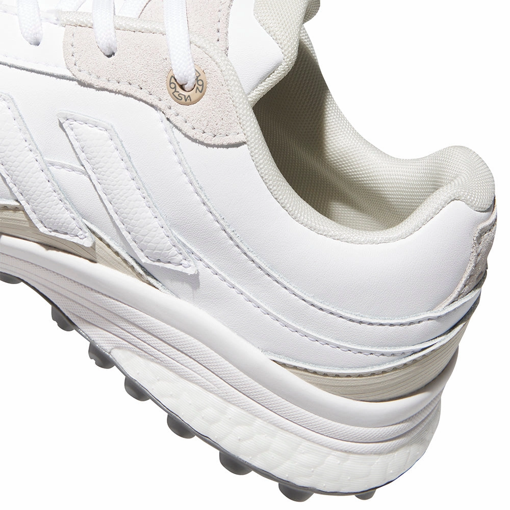 adidas Zoysia Spikeless Waterproof Ladies Shoes - White/White/Alumina Performance Golf Footwear