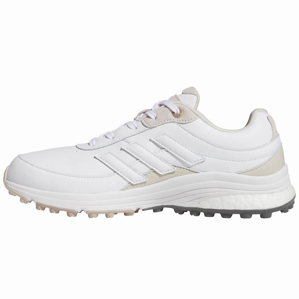 adidas Zoysia Spikeless Waterproof Ladies Shoes - White/White/Alumina Performance Golf Footwear