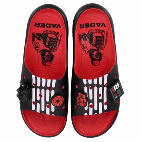 Adult Darth Vader Slide V2 Crocs slip-on shoes for casual use