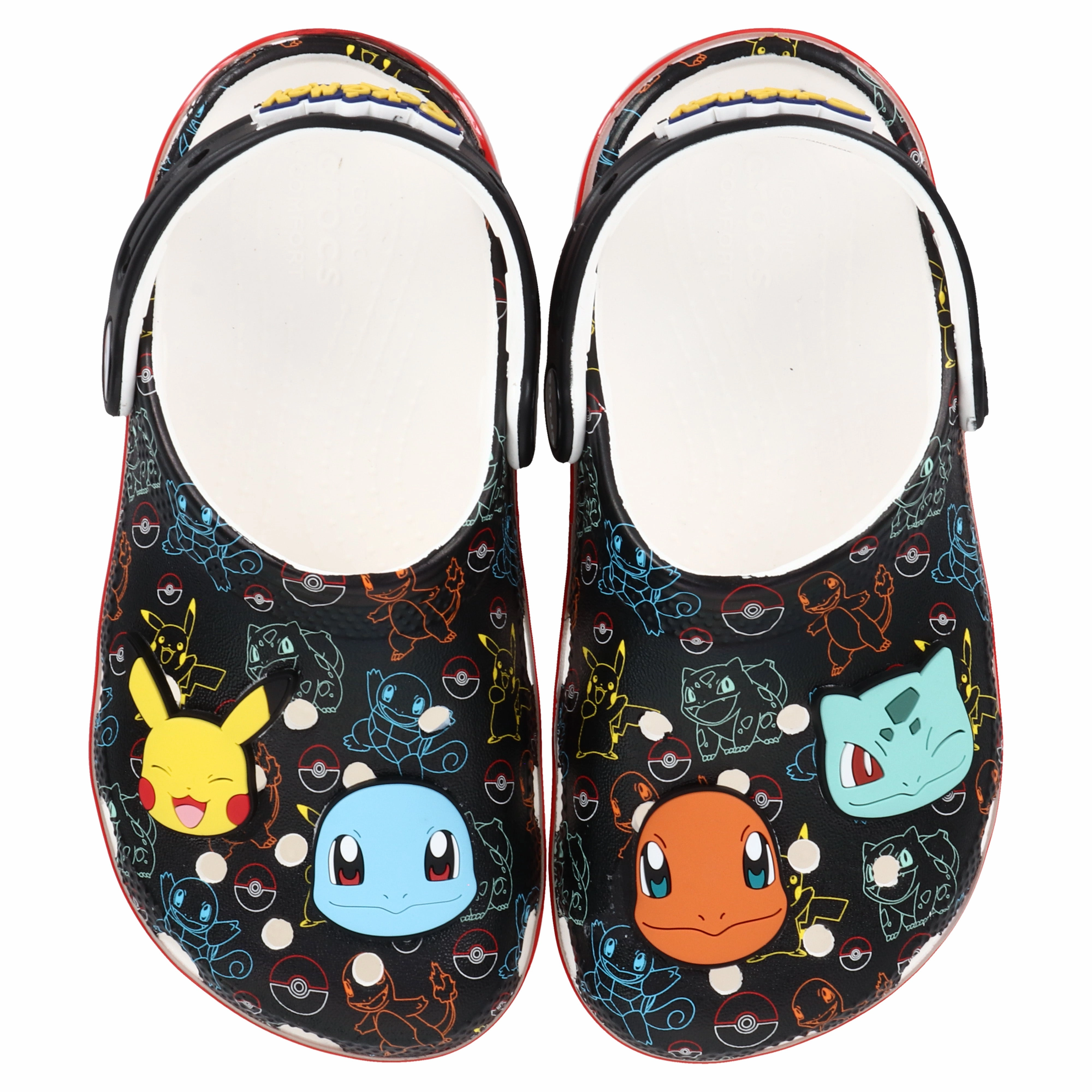 Adult Pokmon Print Classic Clog Crocs slip-on shoes for casual use