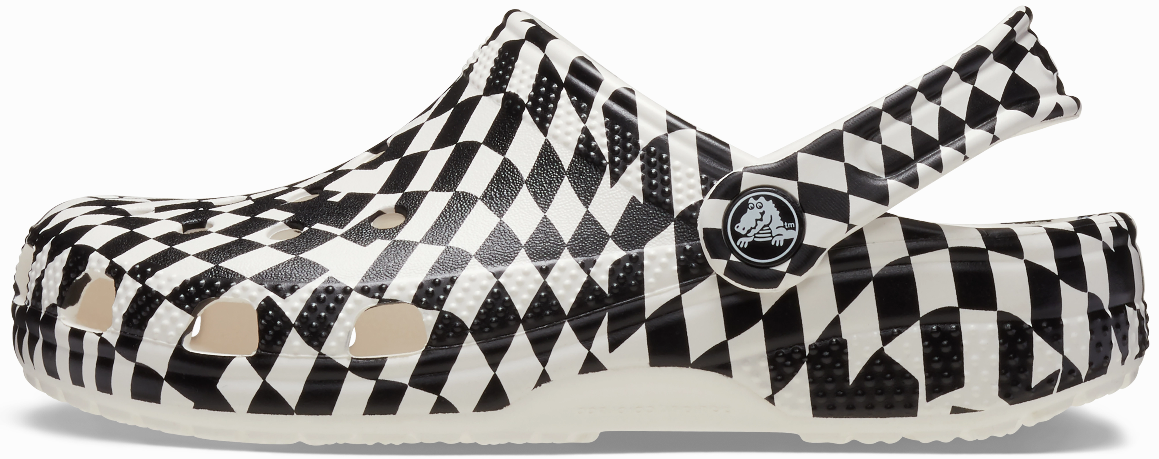 Adult Warped Checker Classic Clog Slip-On Shoes