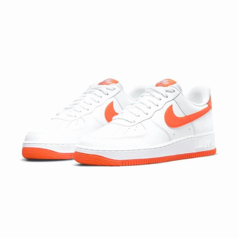 Air Force 1 Low 07 White Orange Nike training shoes with flexible soles
