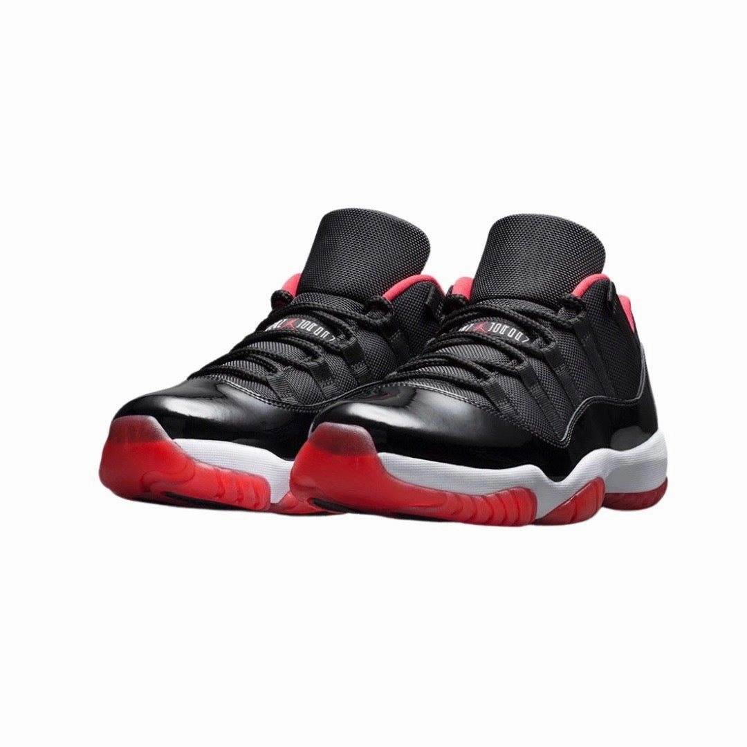 Air Jordan 11 Low BRED Black True Red White Basketball Shoes