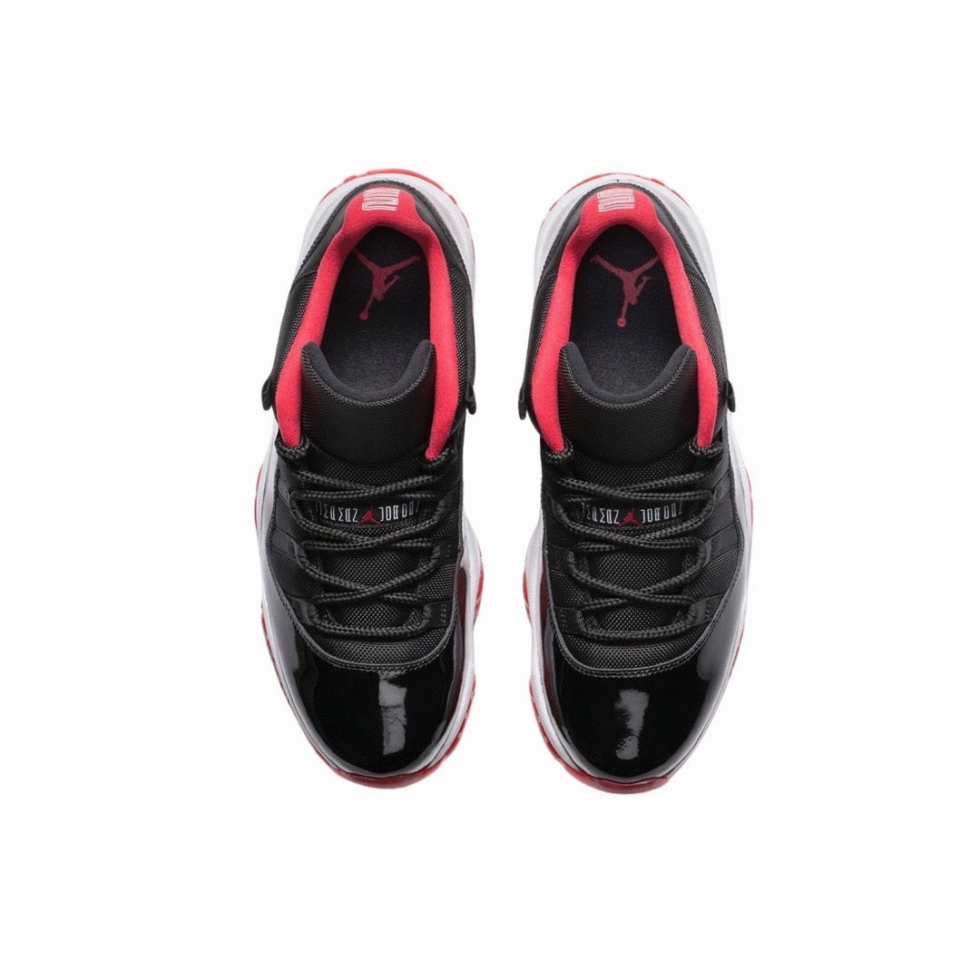 Air Jordan 11 Low BRED Black True Red White Basketball Shoes