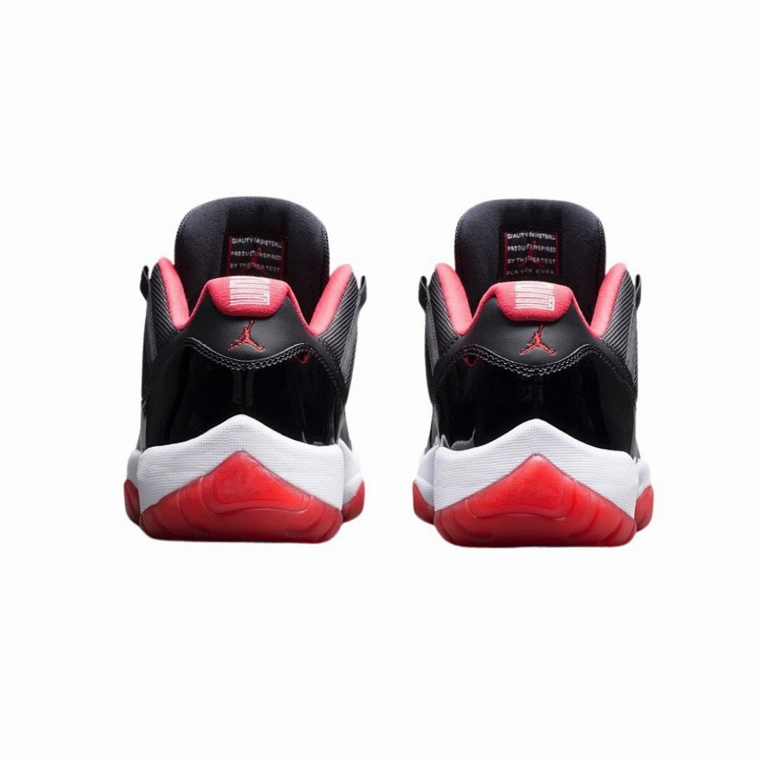 Air Jordan 11 Low BRED Black True Red White Basketball Shoes