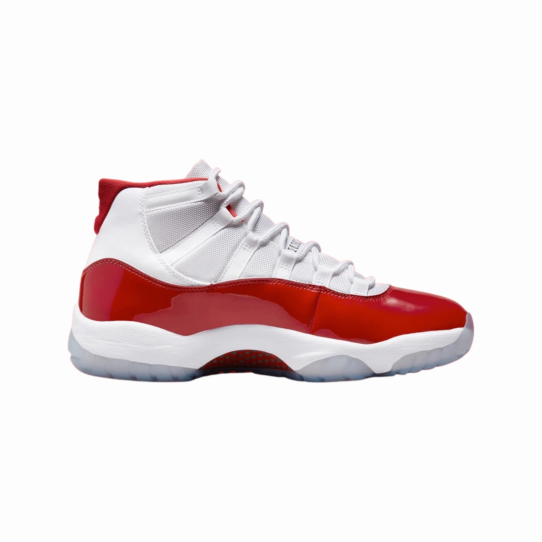 Air Jordan 11 Retro Cherry White Varsity Red Black Basketball Shoes