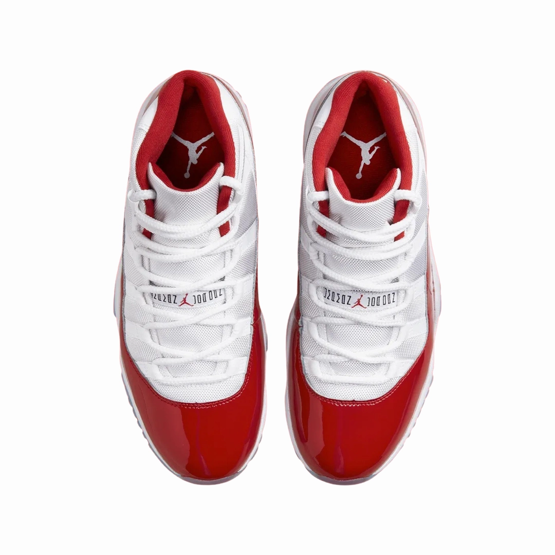 Air Jordan 11 Retro Cherry White Varsity Red Black Basketball Shoes
