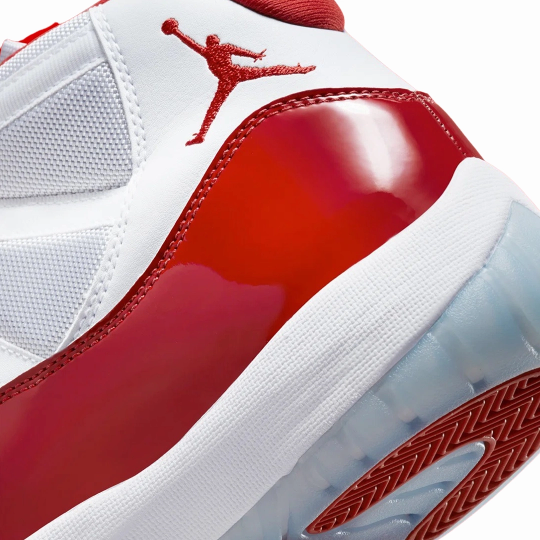 Air Jordan 11 Retro Cherry White Varsity Red Black Basketball Shoes