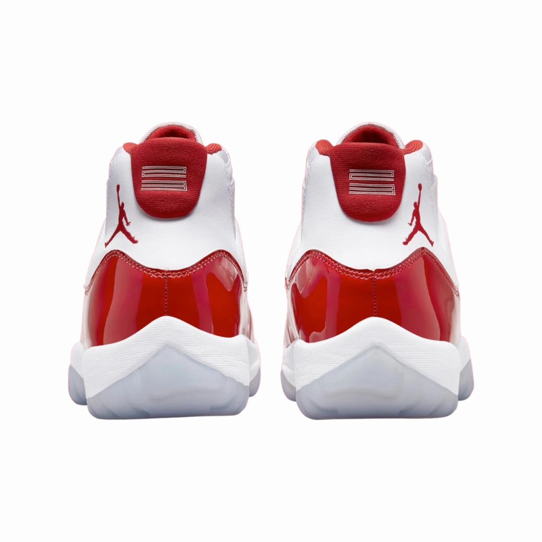 Air Jordan 11 Retro Cherry White Varsity Red Black Basketball Shoes