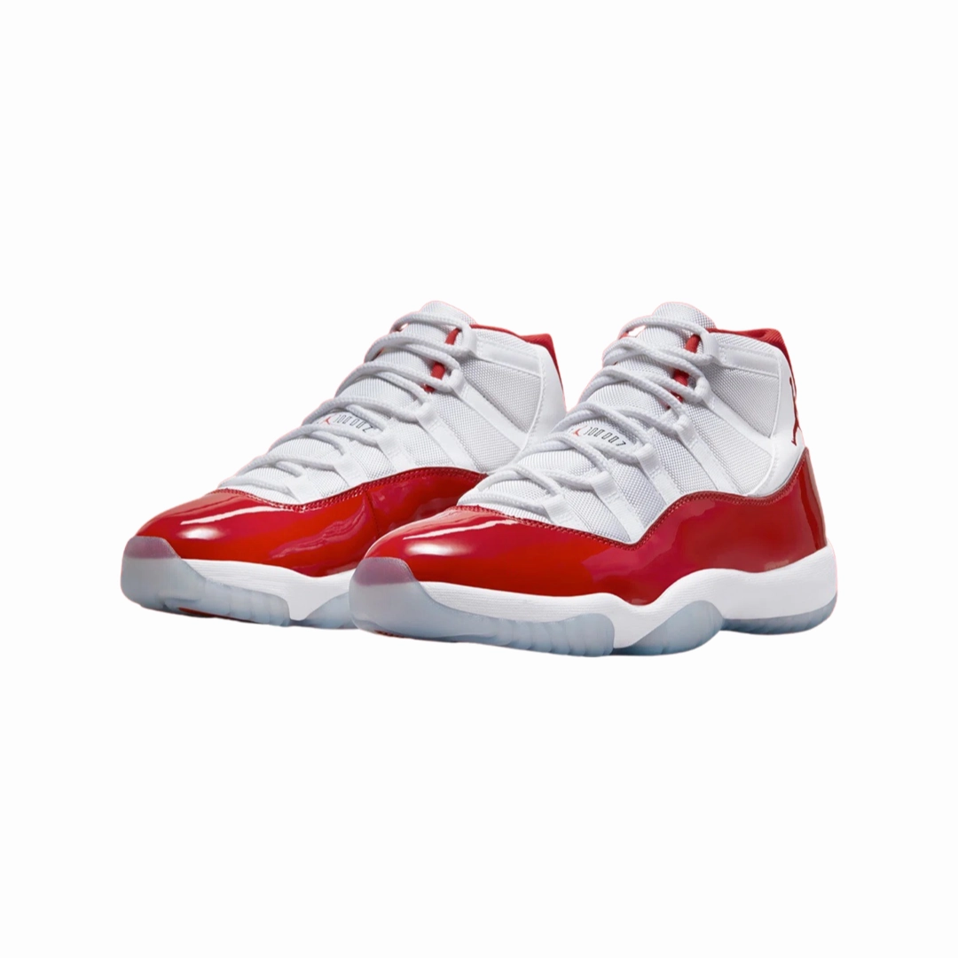 Air Jordan 11 Retro Cherry White Varsity Red Black Basketball Shoes