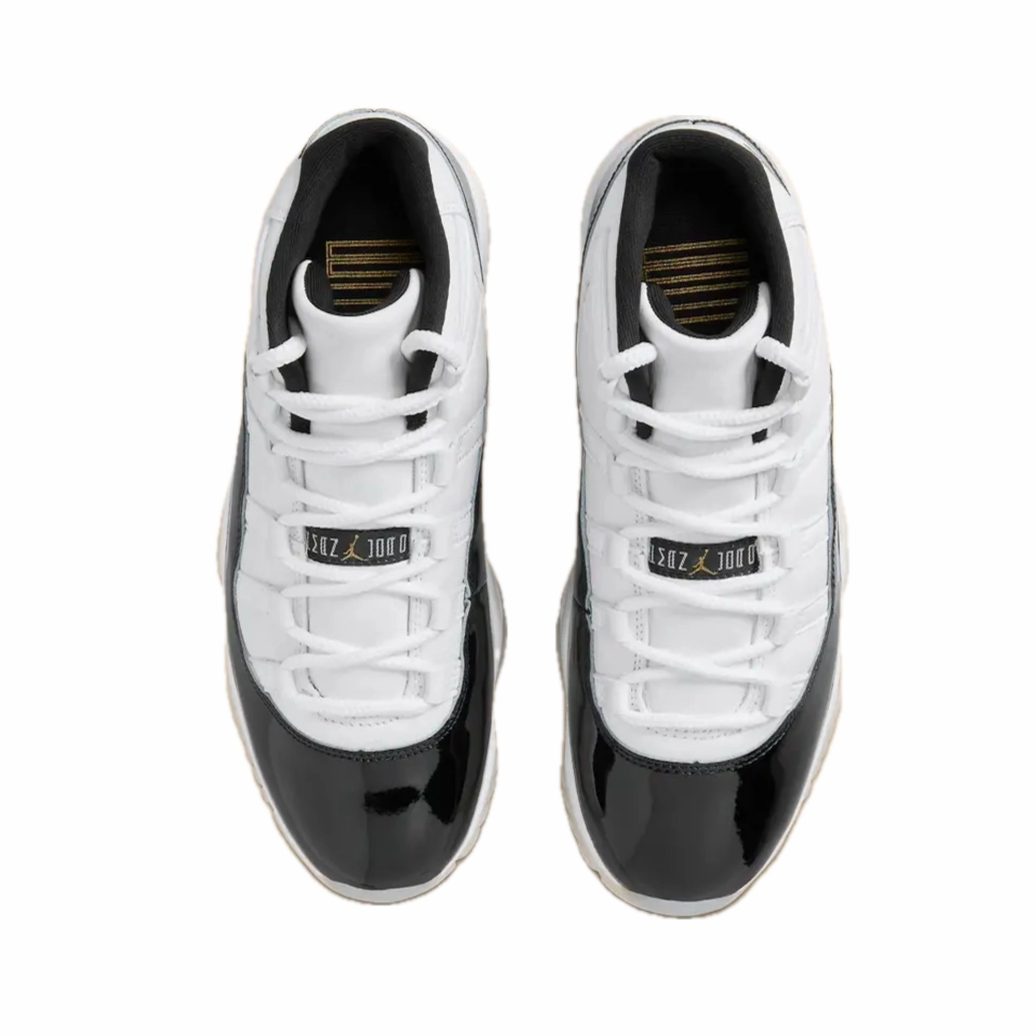 Air Jordan 11 Retro DMP Gratitude Black White Metallic Gold Basketball Shoes