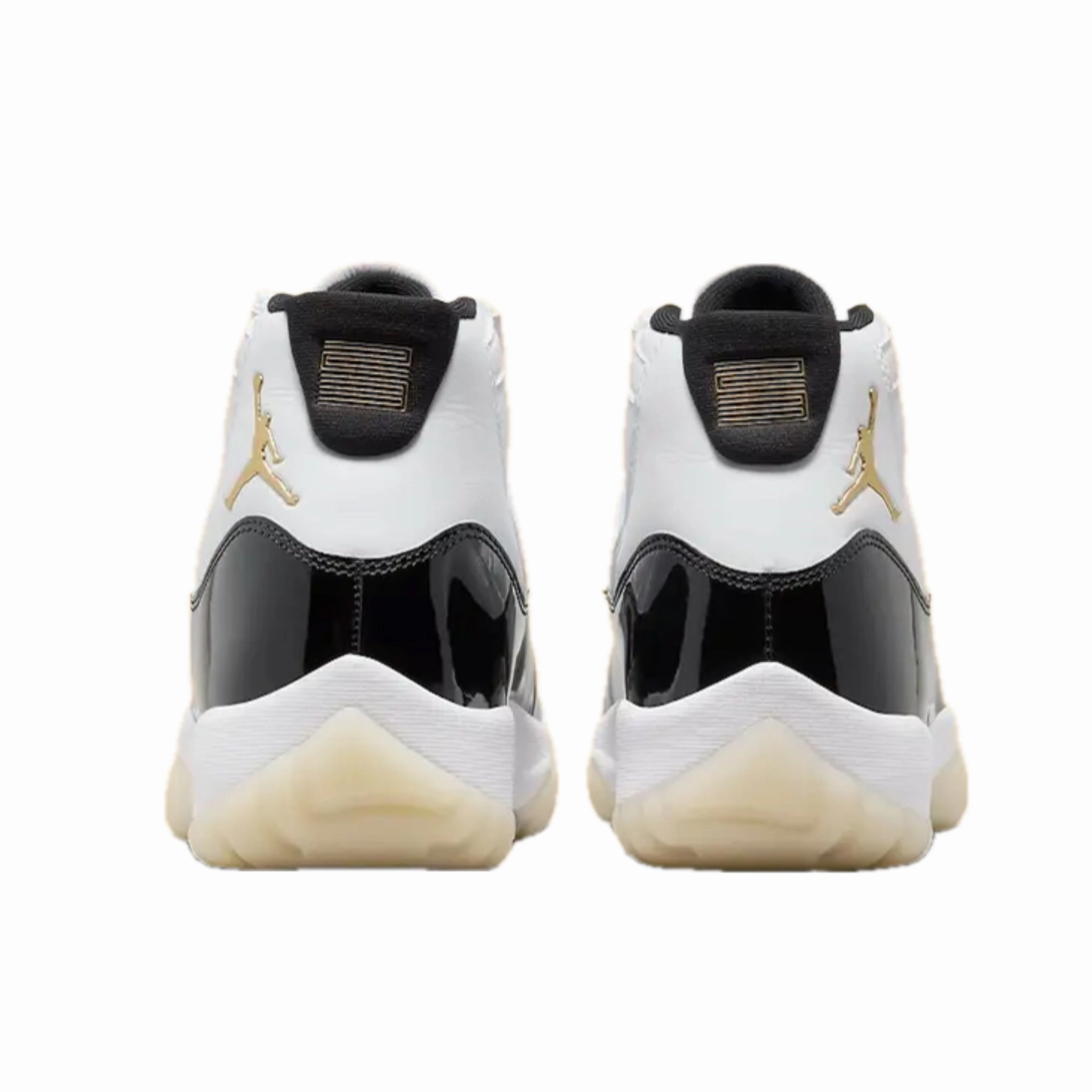 Air Jordan 11 Retro DMP Gratitude Black White Metallic Gold Basketball Shoes