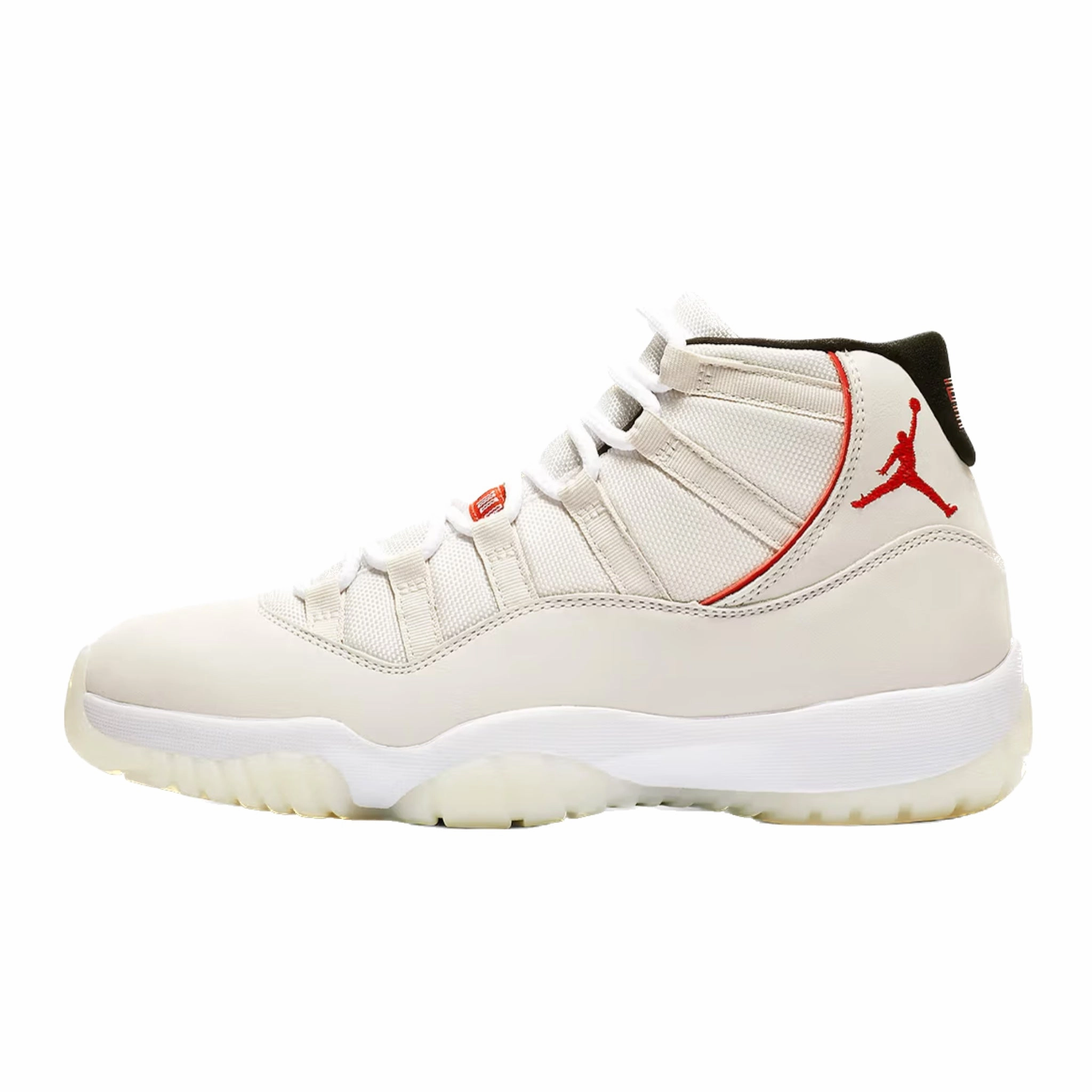 Air Jordan 11 Retro Platinum Tint Sail University Red Black Air Jordan basketball shoes with classic look