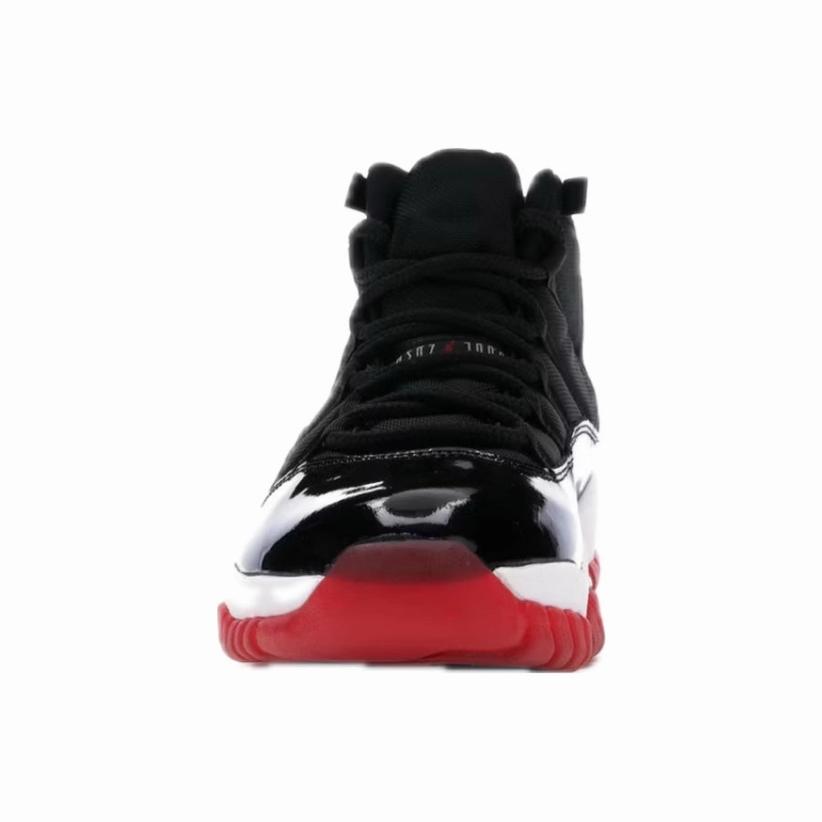 Air Jordan 11 Retro Playoffs 2001 Black True Red White Basketball Shoes