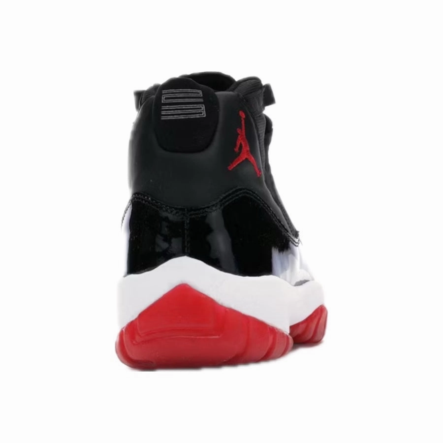 Air Jordan 11 Retro Playoffs 2001 Black True Red White Basketball Shoes