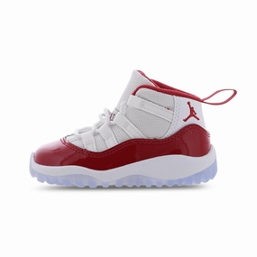 Air Jordan 11 Retro (TD) Cherry White Varsity Red Black Air Jordan basketball shoes with classic look