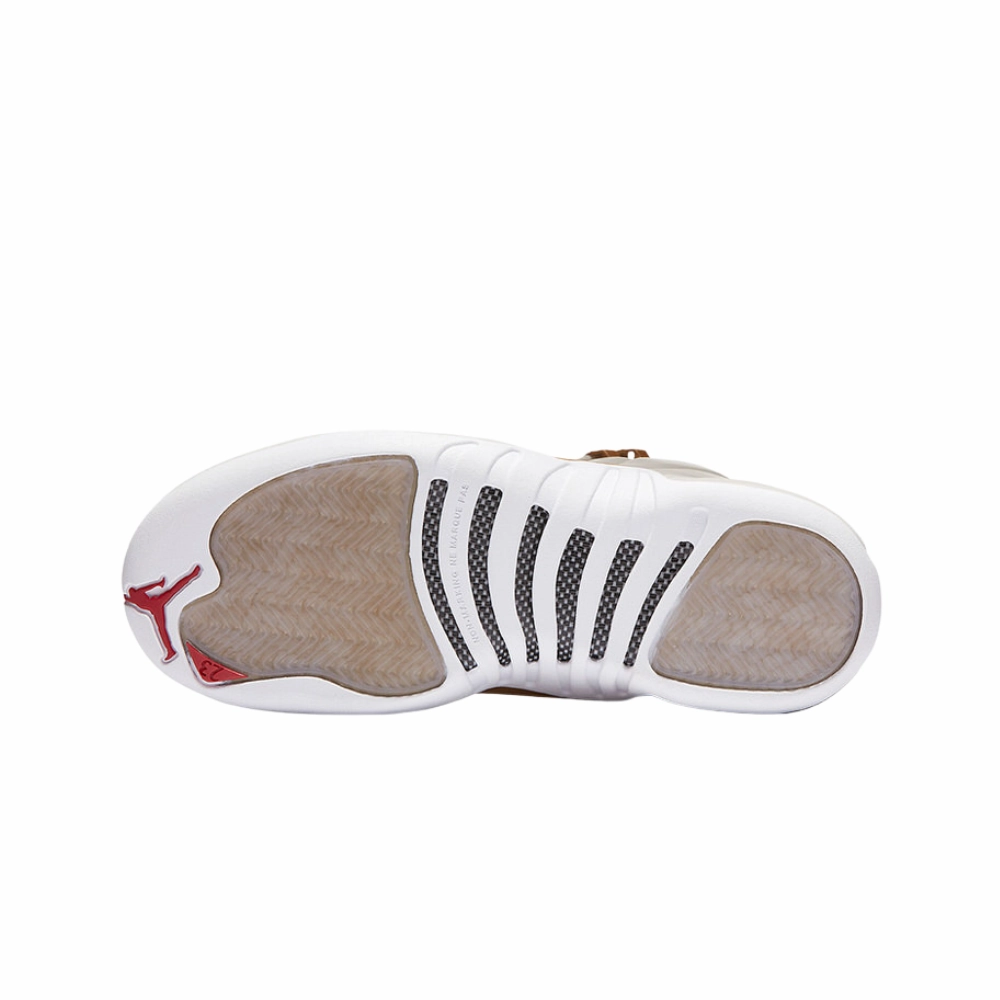 Air Jordan 12 Retro 'CNY' GG (GS) Lt Orewood Brown Varsity Red Retro Sneakers