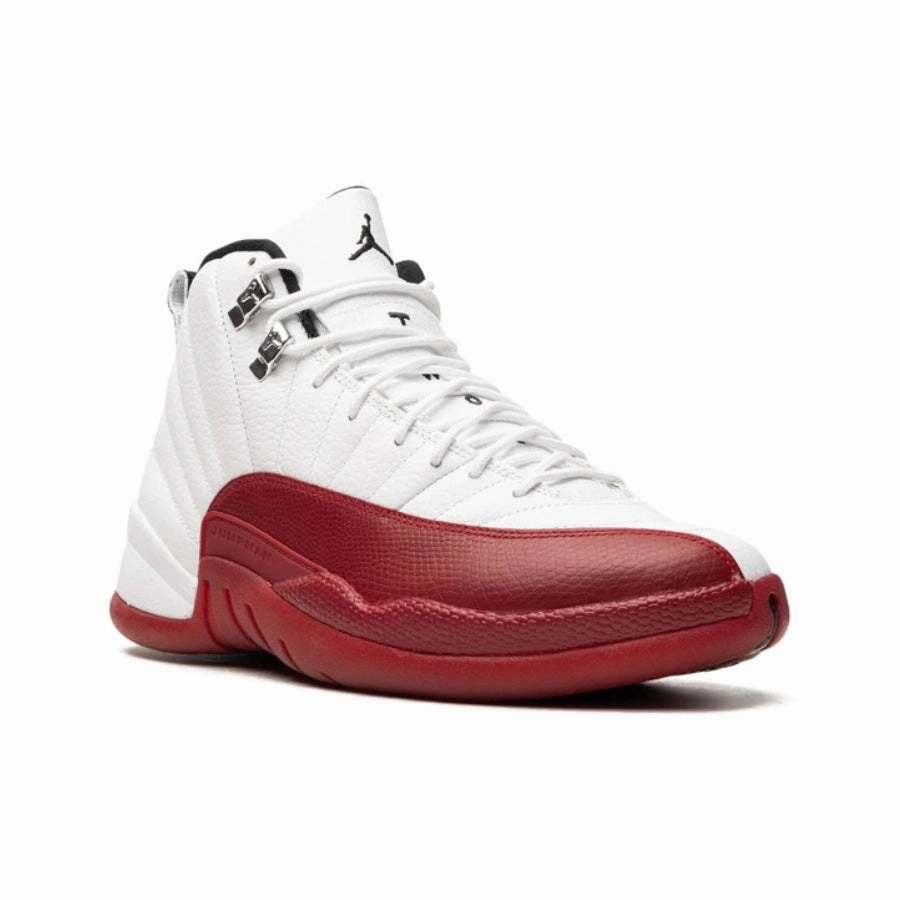 Air Jordan 12 Retro Cherry 2009 White Varsity Red Basketball Shoes