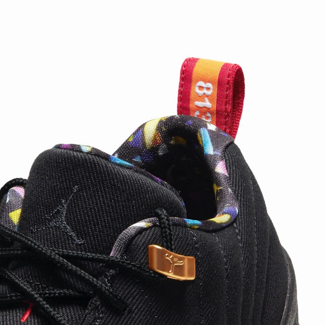 Air Jordan 12 Retro Low Superbowl Black Varsity Red Gold Retro Sneakers