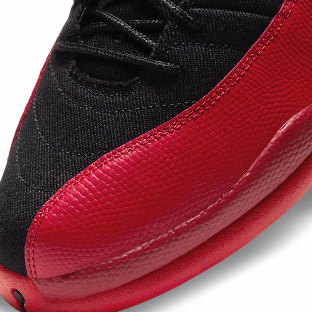 Air Jordan 12 Retro Low Superbowl Black Varsity Red Gold Retro Sneakers