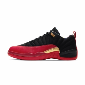 Air Jordan 12 Retro Low Superbowl Black Varsity Red Gold Air Jordan retro sneakers for street style