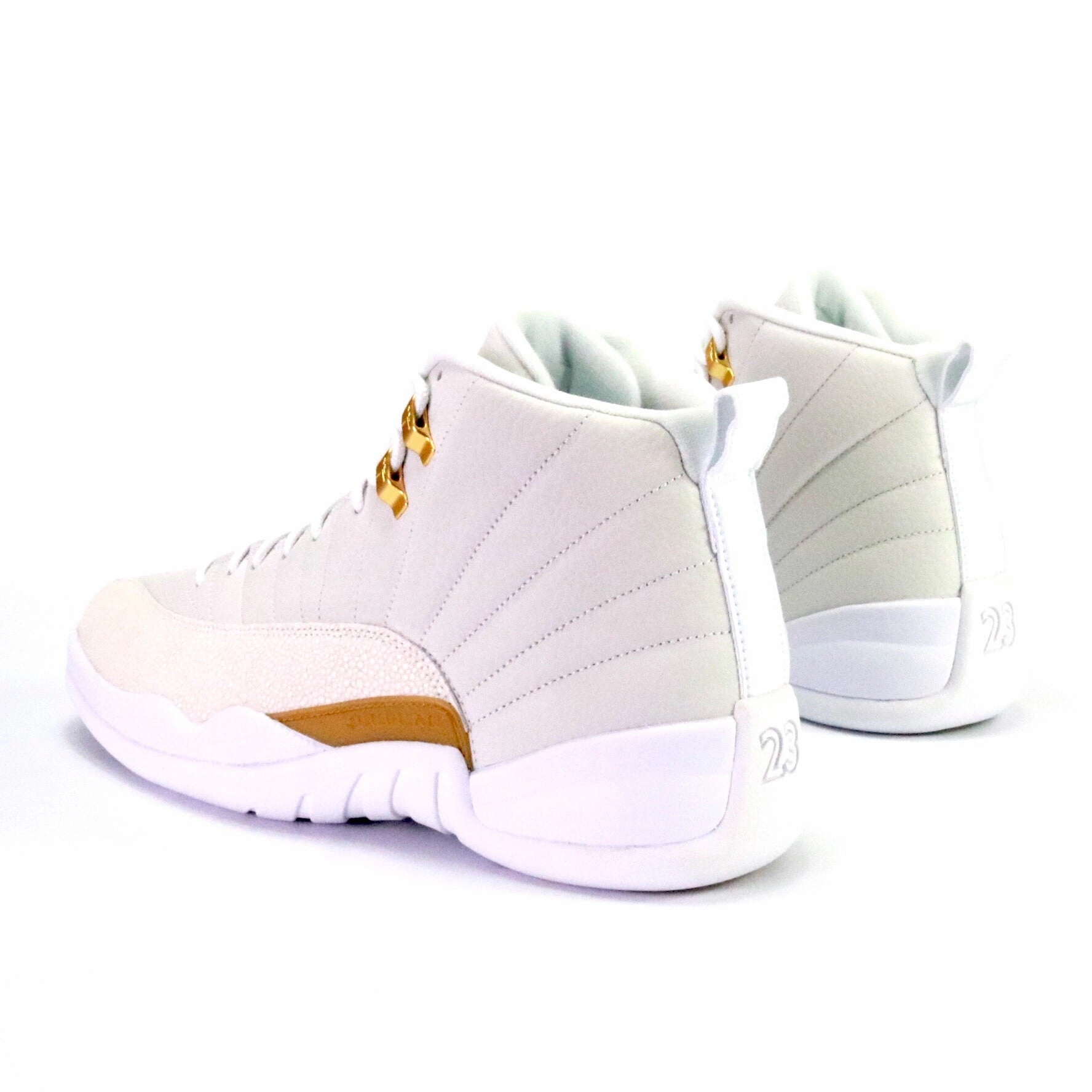 Air Jordan 12 Retro OVO White Metallic Gold White Retro Sneakers