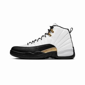 Air Jordan 12 Retro Royalty White Black Metallic Gold Air Jordan retro sneakers for street style