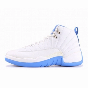 Air Jordan 12 Retro White University Blue Womens 2004 Air Jordan retro sneakers for street style