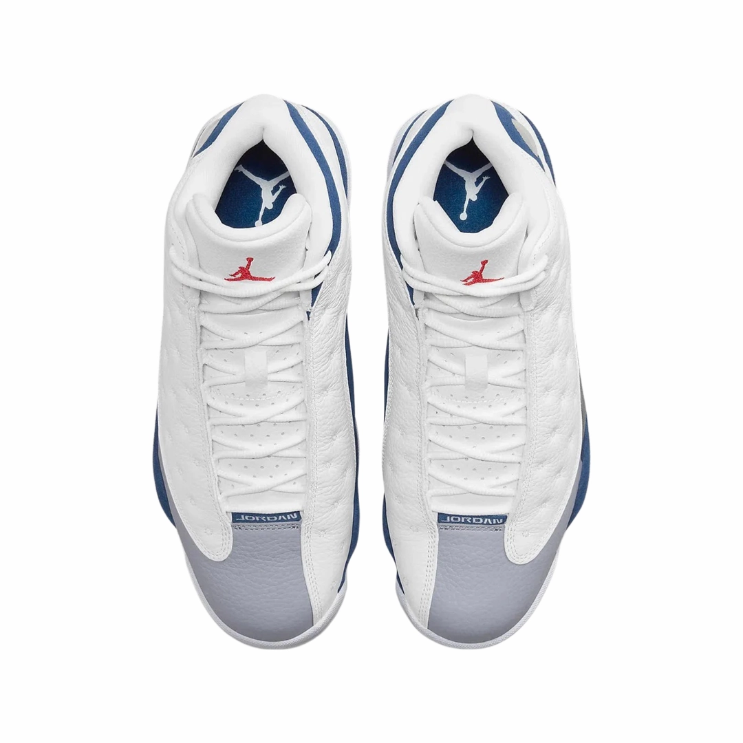 Air Jordan 13 White French Blue Light Steel Grey Basketball Shoes
