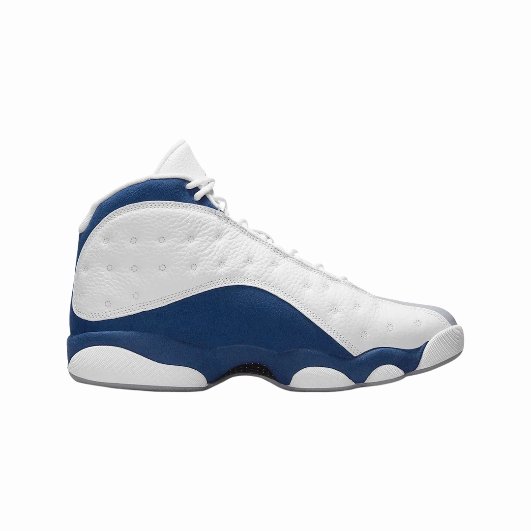 Air Jordan 13 White French Blue Light Steel Grey Basketball Shoes