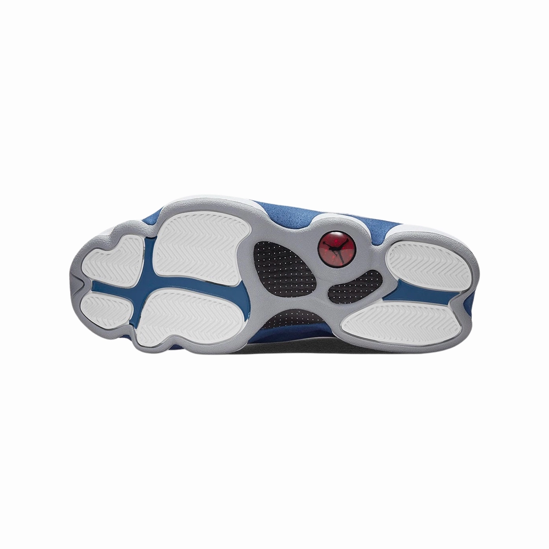 Air Jordan 13 White French Blue Light Steel Grey Basketball Shoes