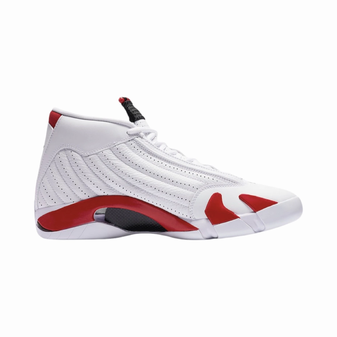 Air Jordan 14 Retro Candy Cane White Black Varsity Red Basketball Shoes