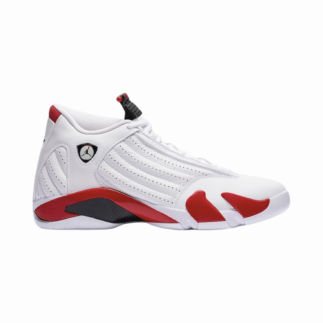 Air Jordan 14 Retro Candy Cane White Black Varsity Red Basketball Shoes