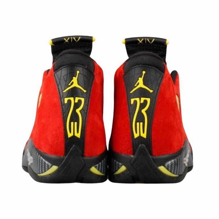 Air Jordan 14 Retro "Ferrari" Chilling Red Vibrant Yellow Black Anthracite Retro Sneakers