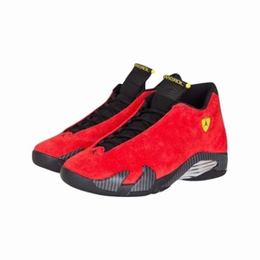 Air Jordan 14 Retro "Ferrari" Chilling Red Vibrant Yellow Black Anthracite Air Jordan retro sneakers for street style