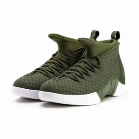 Air Jordan 15 Retro PSNY Woven Olive Air Jordan retro sneakers for street style