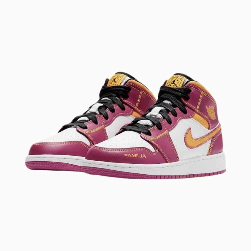 Air Jordan 1 GS Mid Day of the Dead Dia De Los Muertos  DC0500-100 Retro Sneakers
