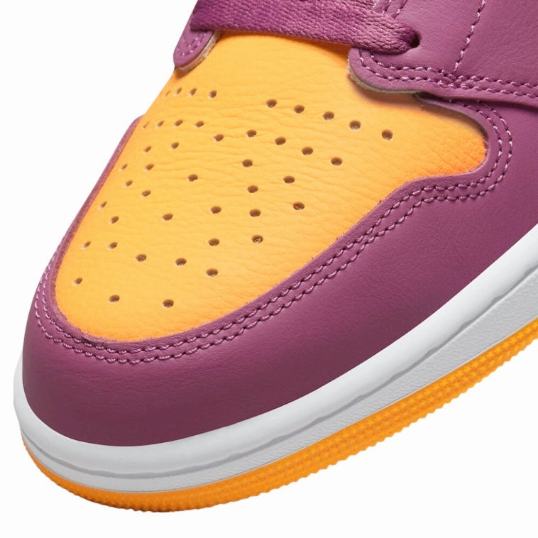 Air Jordan 1 High Brotherhood University Gold Light Bordeaux White Basketball Shoes
