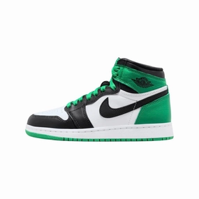 Air Jordan 1 High GS Lucky Green Black White Air Jordan basketball shoes with classic look