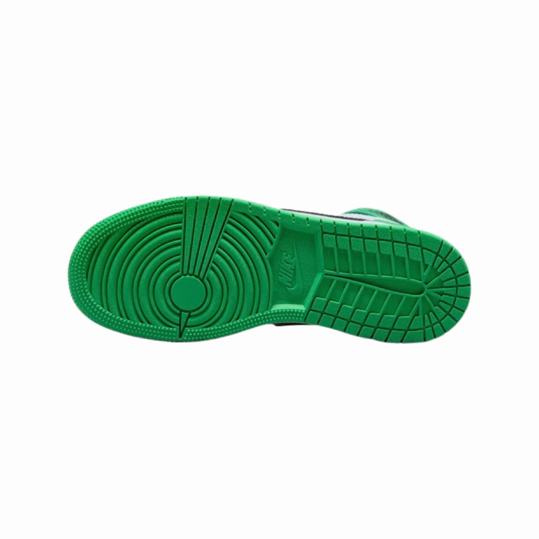 Air Jordan 1 High GS Lucky Green Black White Basketball Shoes