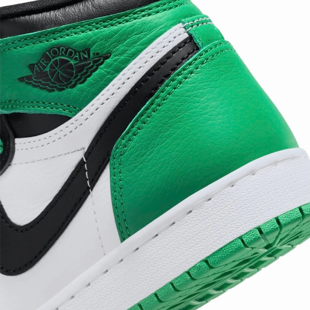 Air Jordan 1 High GS Lucky Green Black White Basketball Shoes