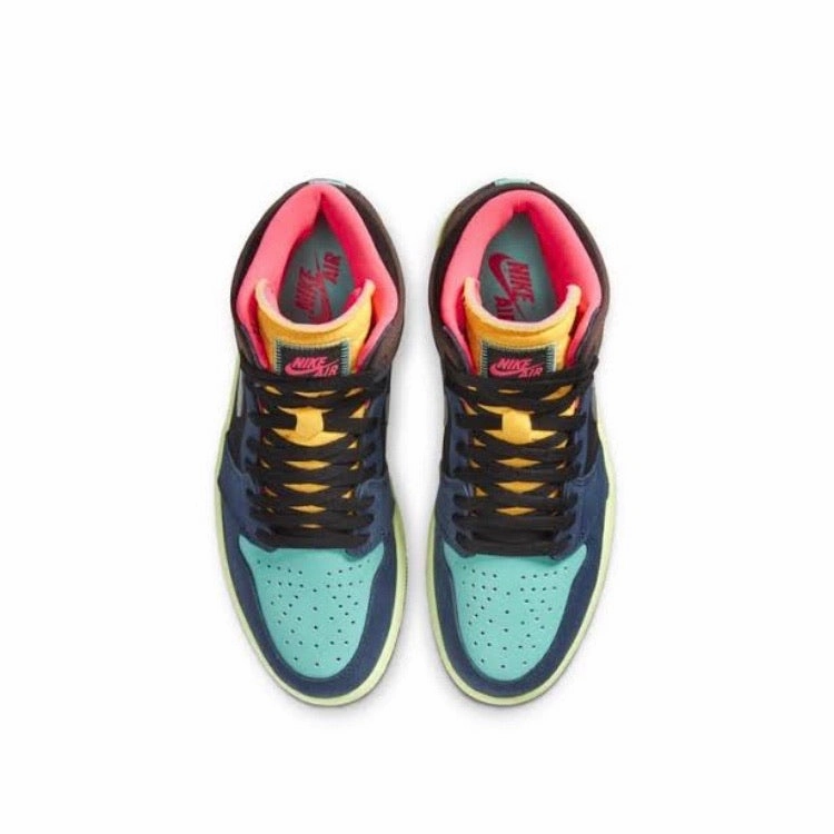 Air Jordan 1 High OG Bio Hack Baroque Brown Racer Pink Black Retro Sneakers