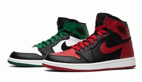 Air Jordan 1 High OG DMP Pack Bred Black Gym Red 2009 (Bred Only ) Air Jordan basketball shoes with classic look