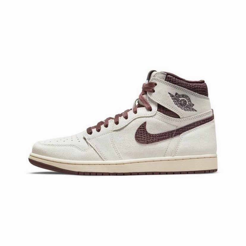 Air Jordan 1 High Retro A Ma Maniere Sail Burgundy Crush Air Jordan retro sneakers for street style
