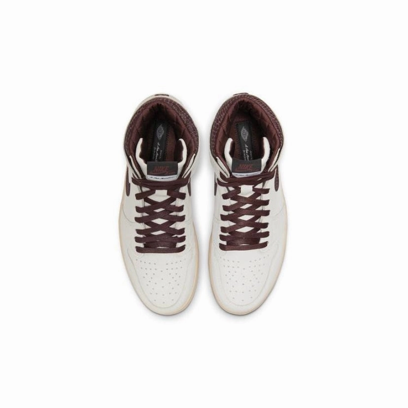 Air Jordan 1 High Retro A Ma Maniere Sail Burgundy Crush Retro Sneakers